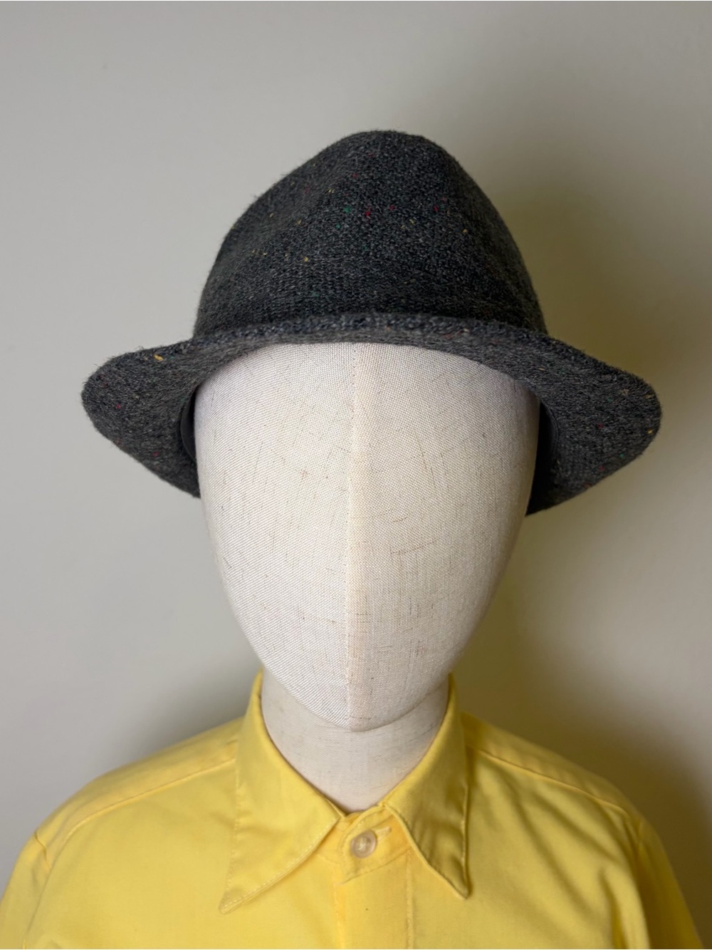 NWT Cat & Jack Boys Dark Grey Speckled Tweed Fedora Hat Size 2T-5T